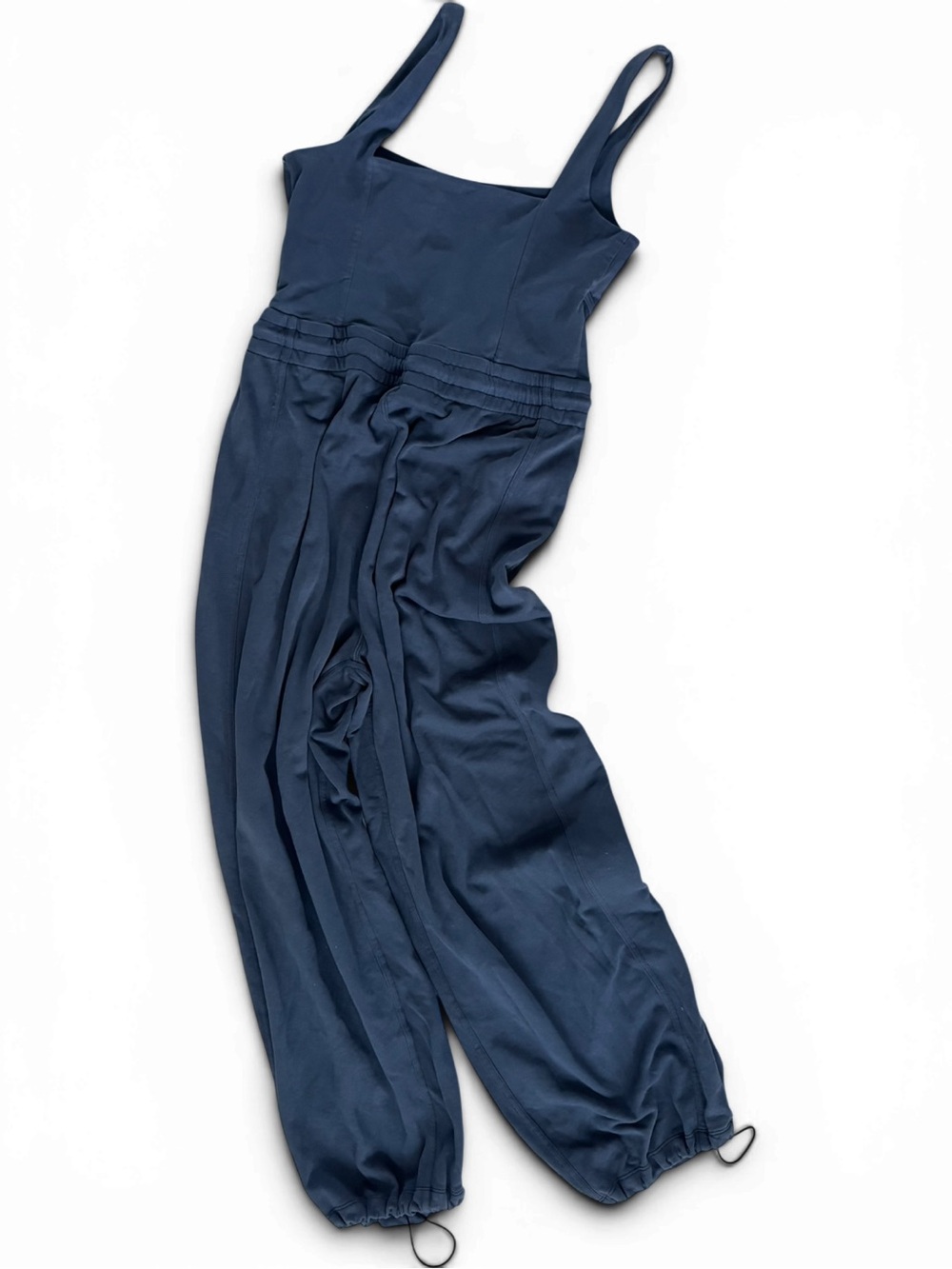 Free People FP Movement Inbound Stretch Cotton Jumpsuit Blue Size Large NWOT - Picture 7 of 9